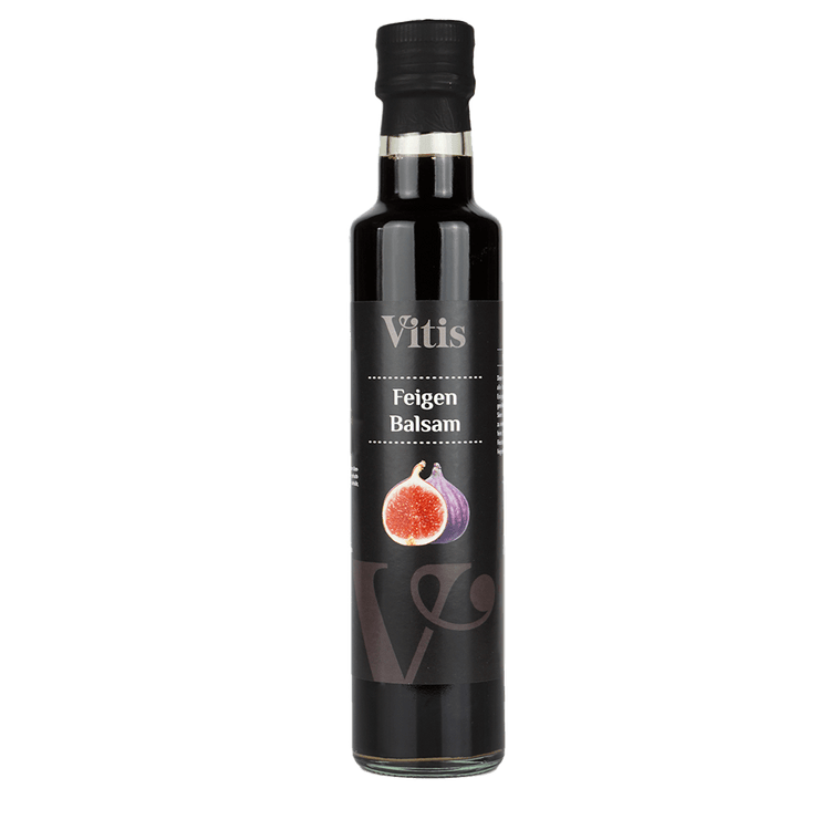Eine Flasche 250ml Feigen Balsam Essig von der Firma Vitis Traubenkern GmbH.