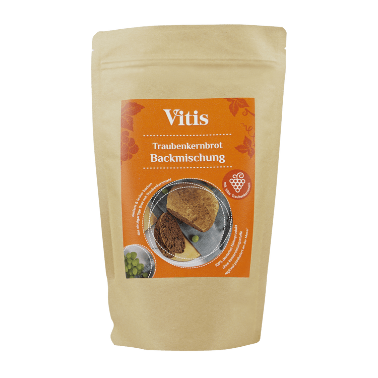 Eine Packung 500g Traubenkernbrot Backmischung von Vitis24.