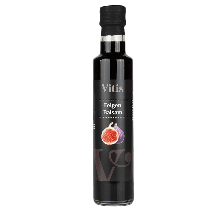 Eine Flasche 250ml Feigen Balsam Essig von der Firma Vitis Traubenkern GmbH.